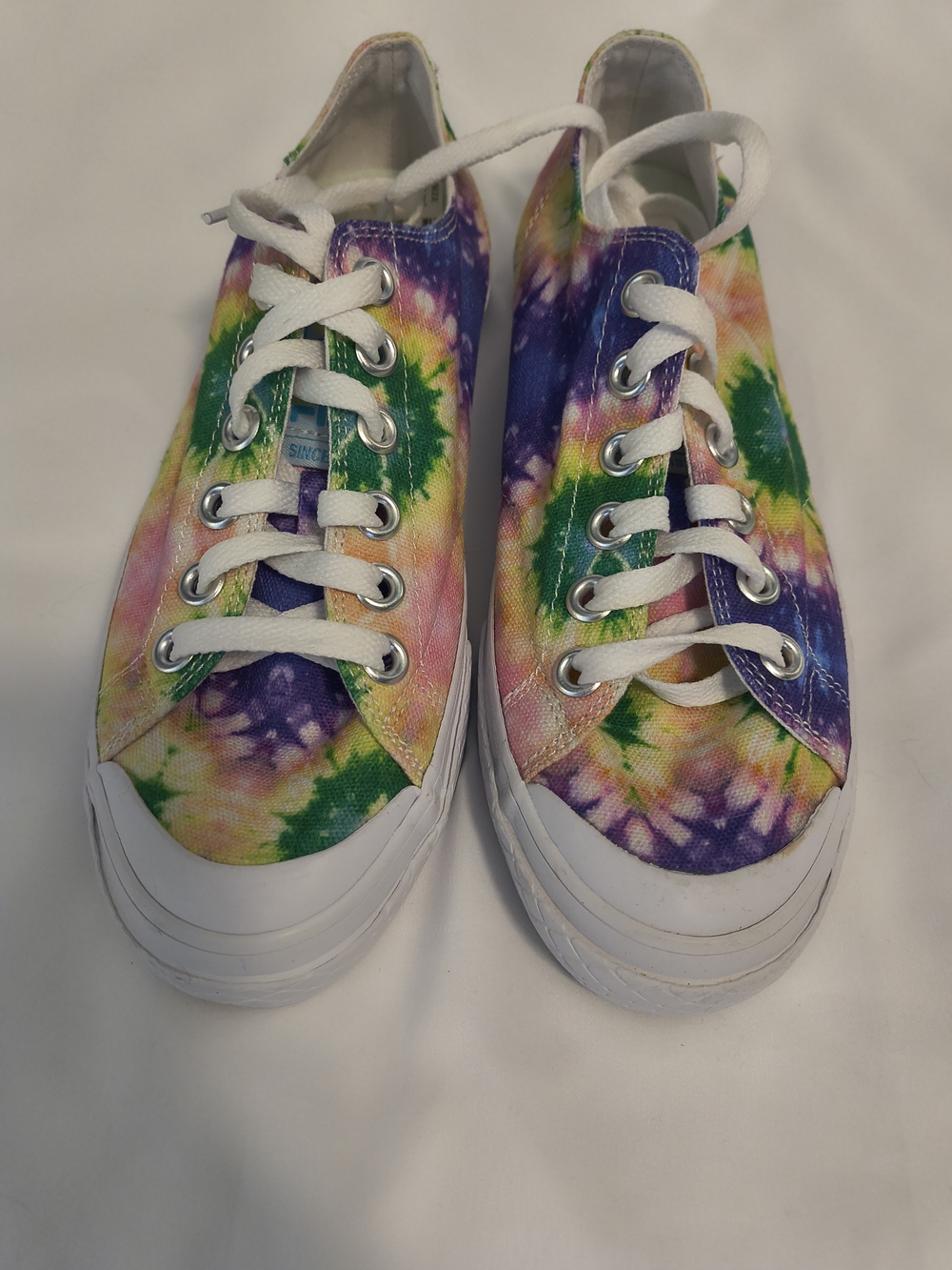 Fila Tie-Dye Canvas Sneakers - White Laces